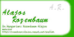 alajos rozenbaum business card